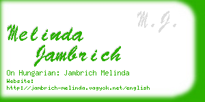 melinda jambrich business card